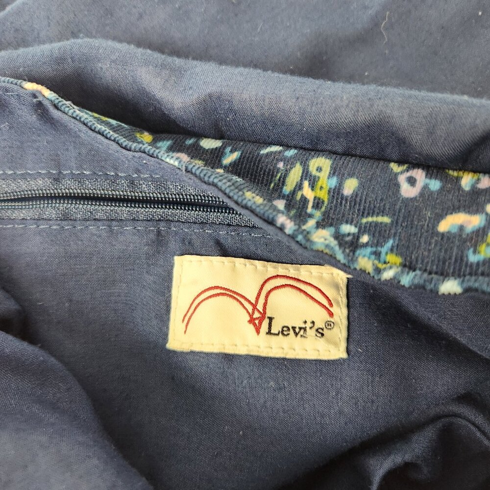Levis Bag Womens Blue Micro Floral Corduroy Vintage Shoulder Y2K Jean Pockets - Picture 10 of 16